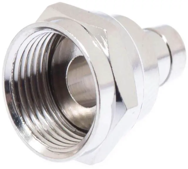 Main image of Lumenzi F-Type Male Crimp Connector with 1/4 Crimp Ring for RG59 Coaxial Cable  Reliable Signal Connection  10 Pcs Pack