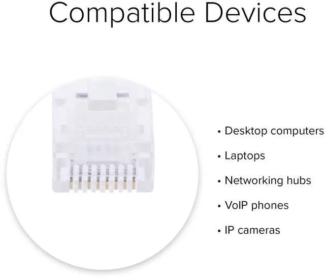 Alt view image 2 of 3 - Lumenzi RJ45 Cat5e Connector - 8P8C - Stranded Cable for Network Cable Termination 10 Pcs Pack