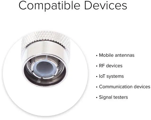 Alt view image 2 of 4 - Lumenzi TNC Male Crimp Connector for RG58, RG141 & LMR-195 Coax Cables  High-Performance Design  10 Pcs Pack