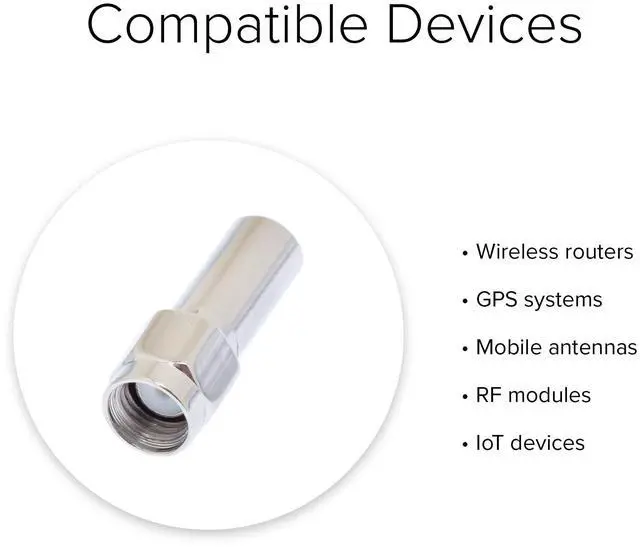 Alt view image 3 of 4 - Lumenzi SMA Male Crimp Connector for RG58, RG141 & LMR-195 Coaxial Cables  Durable & Easy to Use  10 Pcs Pack