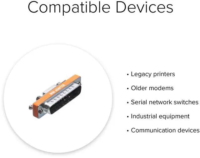 Alt view image 3 of 3 - Lumenzi DB9 Female to DB25 Male Low Profile AT Serial Adapter for Computer Equipment 10 Pcs Pack