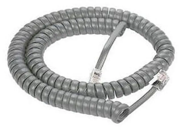 Main image of Lumenzi Long-Lasting 4 Inch Lead Handset Cord - Medium gray Telephone Cable for Extended Use and Reliable Performance - 25 FT