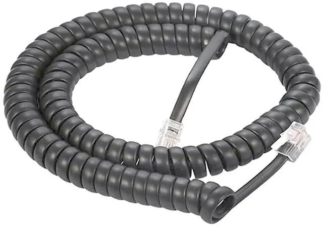 Main image of Lumenzi Versatile 4 Inch Lead Handset Cord - Dark Gray Telephone Cable for Enhanced Communication and Flexibility - Ideal for Office Use - 12 FT