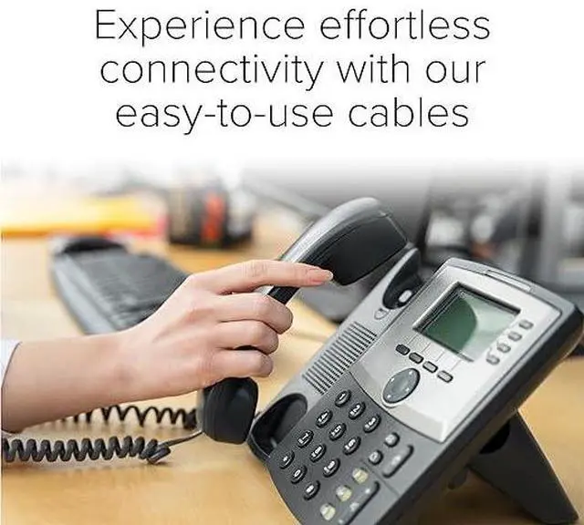 Alt view image 6 of 6 - Lumenzi High-Performance 6 Conductor RJ12 Line Cord - Straight Cable for Enhanced Data Transmission - 6P6C - Straight Pinout - 7 FT