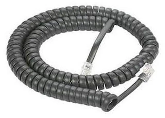 Main image of Lumenzi Flexible 1.5 Inch Lead Handset Cord - Dark Gray Telephone Cable for Convenient Handset Connectivity in Home and Office - 6 FT