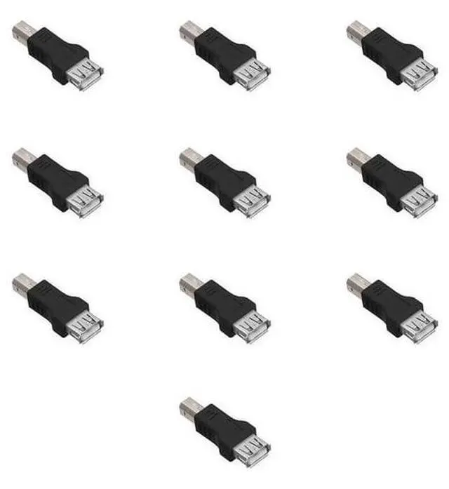 Main image of Lumenzi USB 2.0 A Female to B Male Cable Connector, 10 Pcs Pack