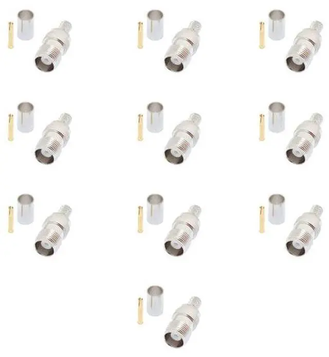 Main image of Lumenzi TNC Female Crimp Connector for LMR-240 Coaxial Cable  Secure & Reliable Connection  10 Pcs Pack