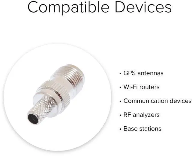 Alt view image 3 of 4 - Lumenzi TNC Female Crimp Connector for LMR-240 Coaxial Cable  Secure & Reliable Connection  10 Pcs Pack