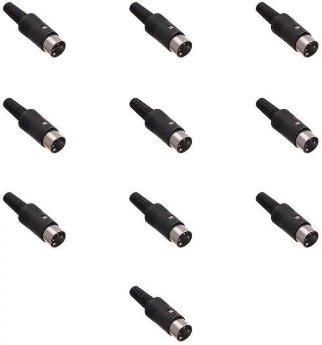 Main image of Lumenzi 3 Pin DIN Male Solder Connector - Plastic for Audio and Video Equipment 10 Pcs Pack