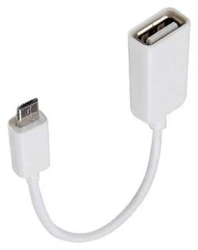 Main image of Lumenzi USB 2.0 Micro USB to A Female OTG Adapter Cable | Compact On-the-Go Data Transfer Cord for Smartphones, Tablets, and USB Devices - 6 IN