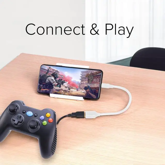 Alt view image 6 of 6 - Lumenzi USB 2.0 Micro USB to A Female OTG Adapter Cable | Compact On-the-Go Data Transfer Cord for Smartphones, Tablets, and USB Devices - 6 IN