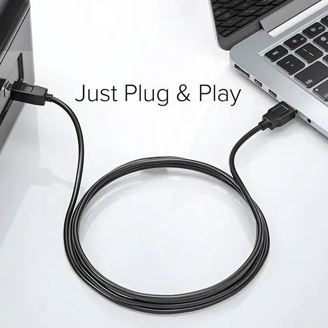 Alt view image 3 of 5 - Lumenzi USB 3.0 A to B Cable Male to Male | SuperSpeed USB Cable for High-Performance Data Transfer, Printer, Laptop, and Hard Drives - 3 FT