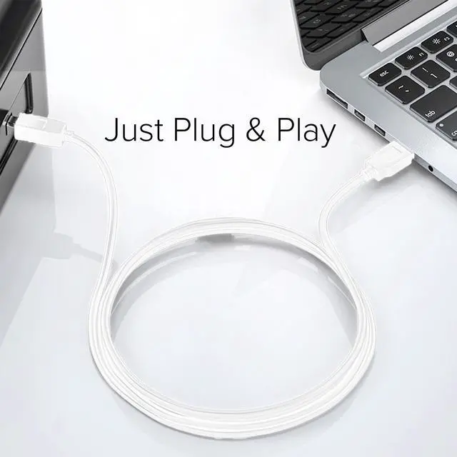 Alt view image 5 of 6 - Lumenzi USB 2.0 A to B Cable Male to Male | High-Speed Printer Cable, Data Transfer Cord, Durable USB Connector for PC, Laptop, Printer, Scanner, and Hard Drive - 16.5 FT