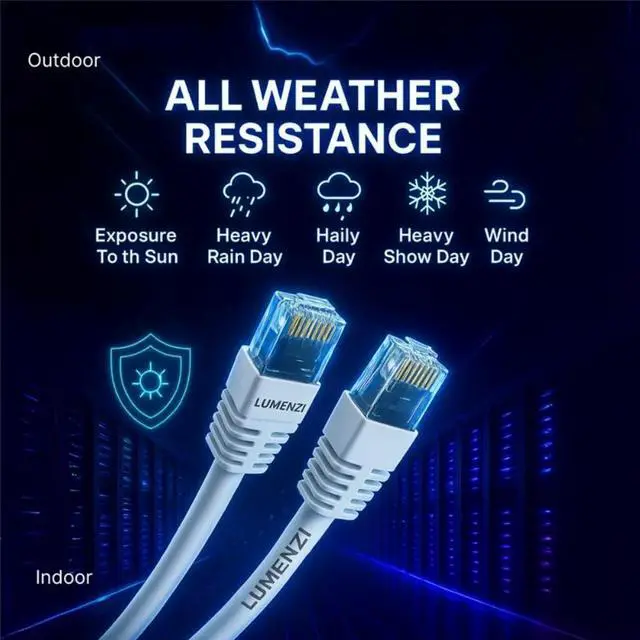 Alt view image 4 of 7 - Cat8 Round Ethernet Cable 10ft, 4 Pc Pack, 40Gbps 2000MHz Network Patch Cord, S/FTP Shielded LAN Cable with RJ45 Connectors, for Gaming, Router, Modem, Laptop