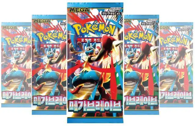 Alt view image 4 of 5 - Pokemon TCG: Mega Brave Booster Box (Korean, 30 Booster Packs)