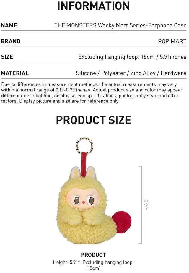 Alt view image 4 of 4 - POP MART: THE MONSTERS Wacky Mart Series-Earphone Case