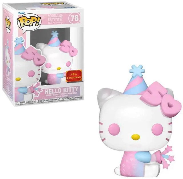 Main image of Funko POP! Sanrio: Hello Kitty 50th Anniversary - Hello Kitty with Party Hat Vinyl Figure #78 Asia Pacific Exclusive
