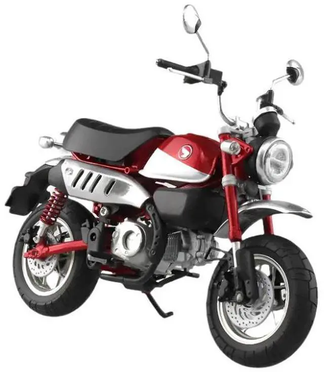 Main image of Aoshima: 1/12 Scale Honda Monkey 125 (Pearl Nebula Red) Diecast Motorcycle