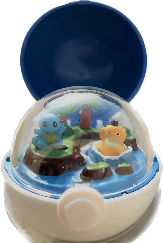 Alt view image 2 of 2 - TOMY: Pokemon Monster Collection - Psyduck and Squirtle Windup Diorama Master Ball