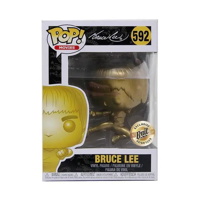 Alt view image 3 of 3 - Funko POP! Enter the Dragon - Bruce Lee (Gold) (Flying Man) Vinyl Figure #592 Bait Exclusive