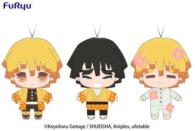 Alt view image 2 of 2 - FuRyu: Demon Slayer: Kimetsu no Yaiba - Toy Plush Set Vol. 5 - Zenitsu Agatsuma