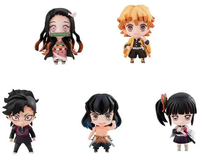Alt view image 2 of 4 - Megahouse: Demon Slayer: Kimetsu no Yaiba - Tanjiro & Friends Mascot Box of 5 Figures