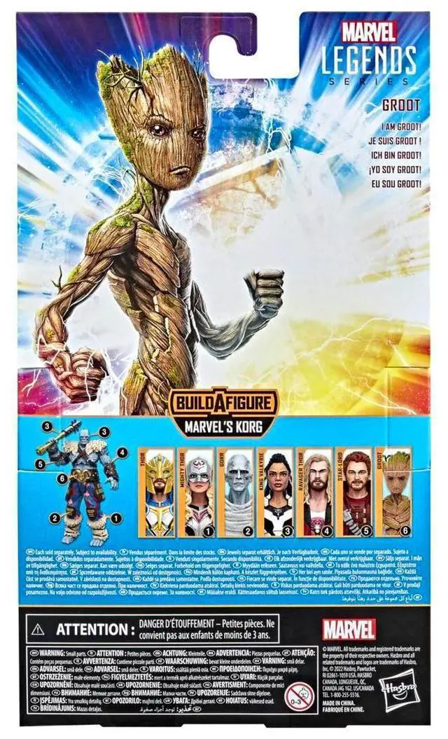 Alt view image 4 of 6 - Marvel Legends: Thor: Love and Thunder - Groot 6-Inch Action Figure (Korg Build-A-Figure)