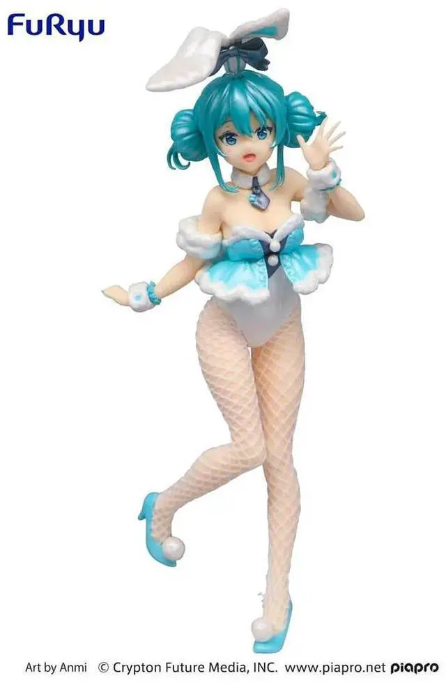 Alt view image 2 of 6 - FuRyu: BiCute Bunnies - Hatsune Miku White Rabbit (Pearl Color Ver.) Figure