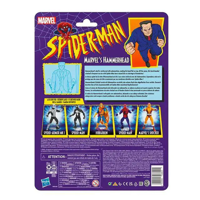 Alt view image 4 of 6 - Retro Marvel Legends: Spider-Man - Hammerhead 6-Inch Action Figure