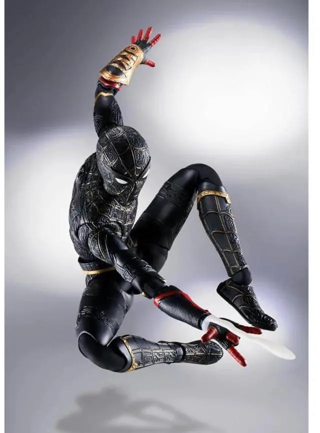 Alt view image 3 of 6 - Tamashii Nations S.H. Figuarts: Spider-Man: No Way Home - Spider-Man (Black & Gold Suit)