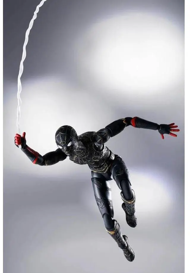 Alt view image 4 of 6 - Tamashii Nations S.H. Figuarts: Spider-Man: No Way Home - Spider-Man (Black & Gold Suit)