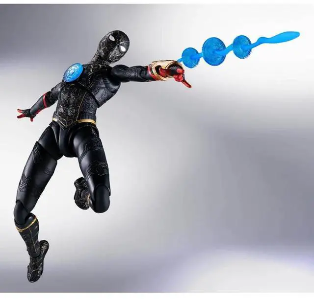 Alt view image 6 of 6 - Tamashii Nations S.H. Figuarts: Spider-Man: No Way Home - Spider-Man (Black & Gold Suit)