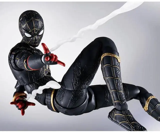 Alt view image 5 of 6 - Tamashii Nations S.H. Figuarts: Spider-Man: No Way Home - Spider-Man (Black & Gold Suit)