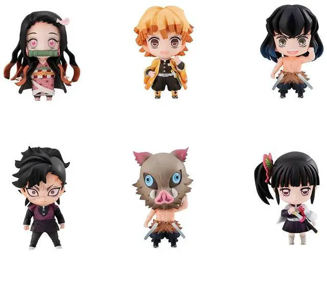 Alt view image 2 of 5 - Megahouse: Demon Slayer: Kimetsu no Yaiba - Tanjiro & Friends Mascot Box of 5 Figures (With Gift)