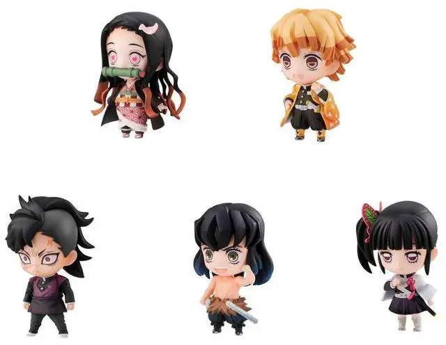 Alt view image 4 of 5 - Megahouse: Demon Slayer: Kimetsu no Yaiba - Tanjiro & Friends Mascot Box of 5 Figures (With Gift)