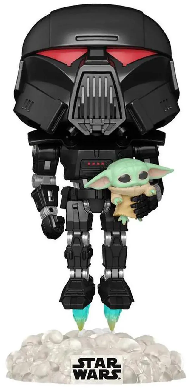 Alt view image 3 of 5 - Funko Star Wars EE Exclusive POP Dark Trooper With Grogu Vinyl Figure