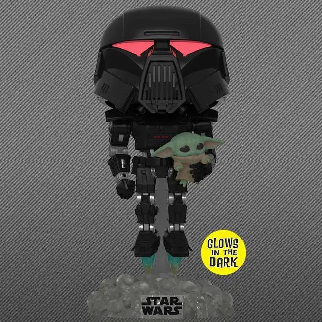 Alt view image 4 of 5 - Funko Star Wars EE Exclusive POP Dark Trooper With Grogu Vinyl Figure