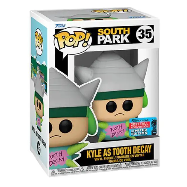 Alt view image 3 of 3 - Funko POP! South Park - Kyle as Tooth Decay Vinyl Figure #35 2021 Fall Convention Exclusive