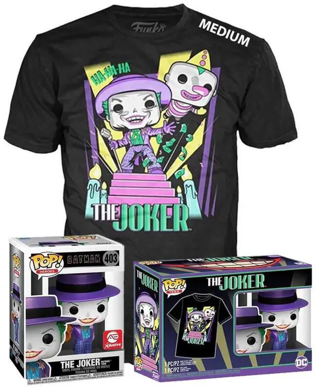 Main image of Funko POP! & Tee: Batman 1989 - The Joker with Megaphone (Metallic) Alliance Entertainment Exclusive - Size Medium