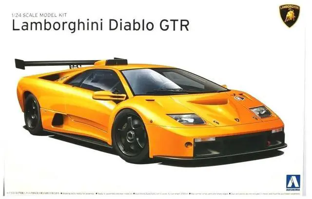 Alt view image 2 of 6 - Aoshima: 1/24 Lamborghini Diablo GTR '99 Scale Model Kit #24