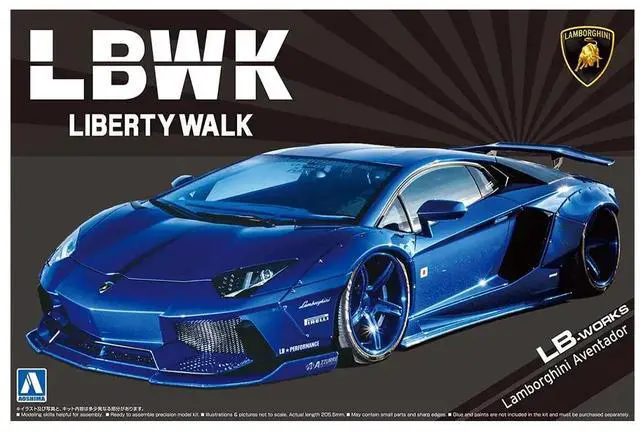 Alt view image 2 of 6 - Aoshima: 1/24 LB-Works Liberty Walk Lamborghini Aventador (Ver. 2) Scale Model Kit #18