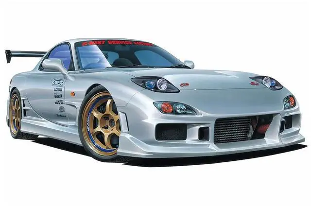 Alt view image 5 of 5 - Aoshima: 1/24 The Tuned Car - FD3S RX-7 C-WEST Mazda '99 Scale Model Kit #69