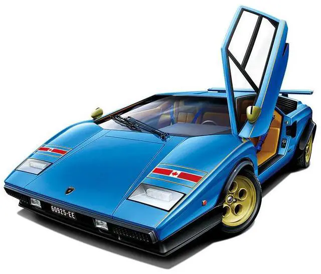Alt view image 4 of 5 - Aoshima: 1/24 '76 WOLF Countach Version 2 Scale Model Kit #18