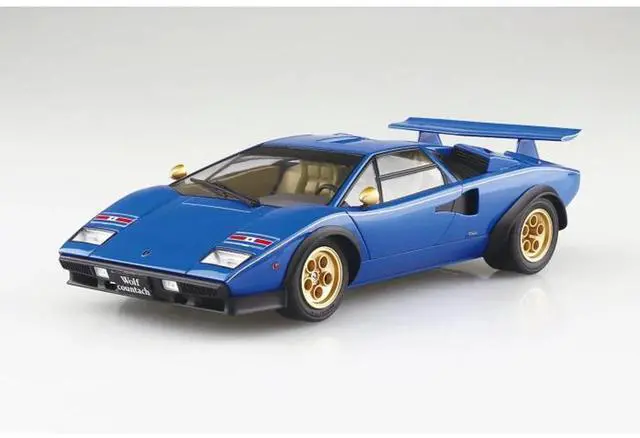 Alt view image 3 of 5 - Aoshima: 1/24 '76 WOLF Countach Version 2 Scale Model Kit #18