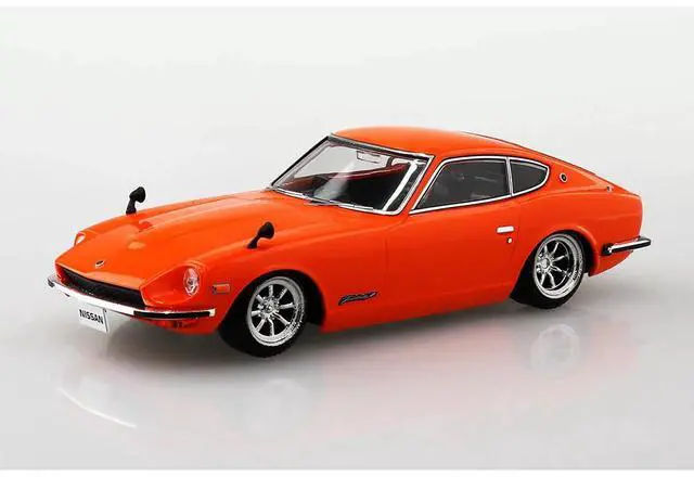 Alt view image 2 of 4 - Aoshima: 1/32 The Snap Kit Nissan S30 Fairlady Z Custom Wheel (Orange) Scale Model Kit #13-SP3