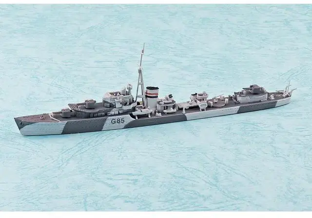 Alt view image 3 of 6 - Aoshima: 1/700 HMS Jupiter (British Destroyer) Scale Model Kit #915