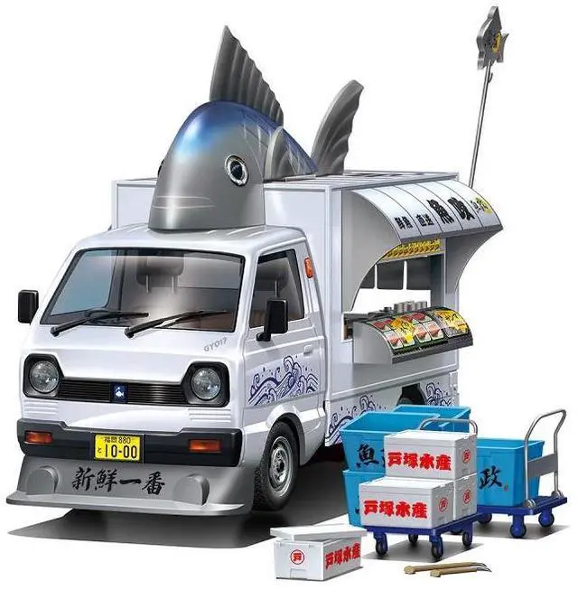 Alt view image 3 of 5 - Aoshima: 1/24 Catering Machine Fish Paradise Scale Model Kit #01