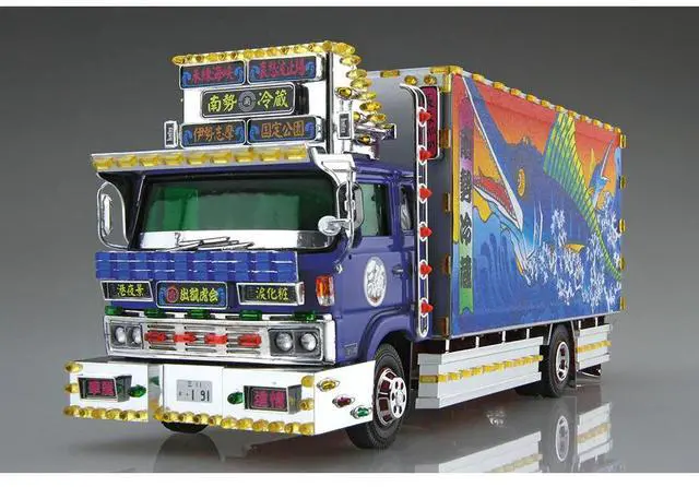 Alt view image 4 of 6 - Aoshima: 1/32 Decoration Truck Nansei Reizo (4T Refrigerated) Special Liner Scale Model Kit #53