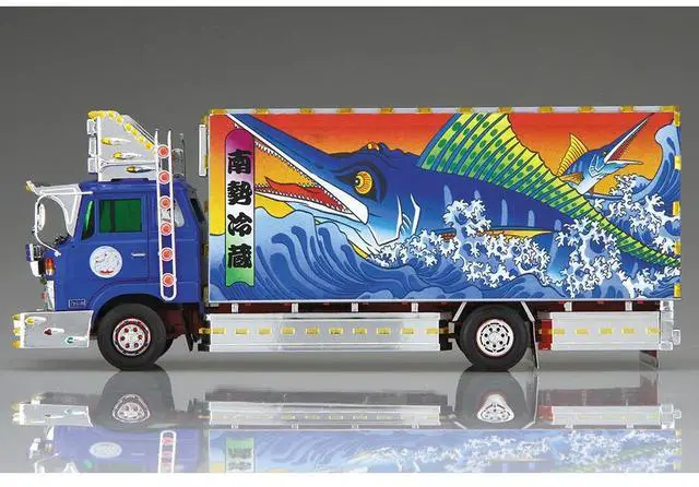 Alt view image 6 of 6 - Aoshima: 1/32 Decoration Truck Nansei Reizo (4T Refrigerated) Special Liner Scale Model Kit #53