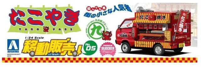 Alt view image 6 of 6 - Aoshima: 1/24 Catering Machine Series - Takoyaki Hachirou Scale Model Kit #5